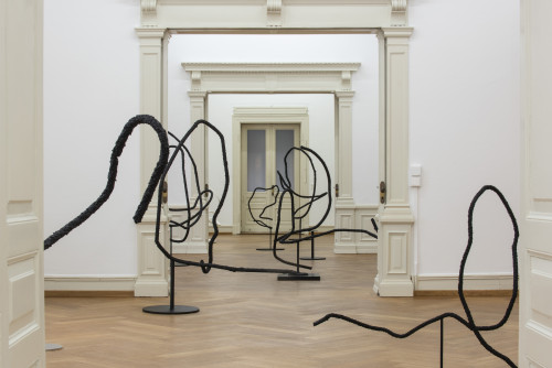 
     <i>Installation view 'Bongos at the Lido', Villa Merkel, Esslingen, Germany, 2020</i>, 
     <br />
     Photo credit: Frank Kleinbach, 
     <br />
     