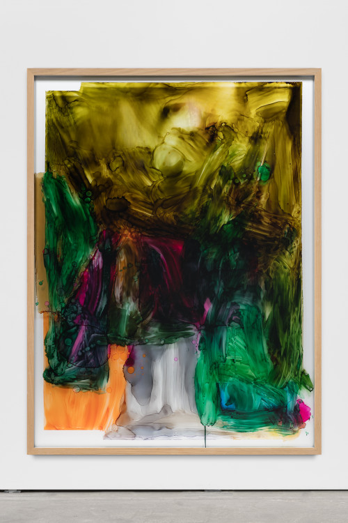 
     <i>I Love You Painting (My Cover)</i>, 
     2017<br />
     ink and acrylic behind glass, aluminium, 
      169.5 x 129 x 8 cm<br />
     