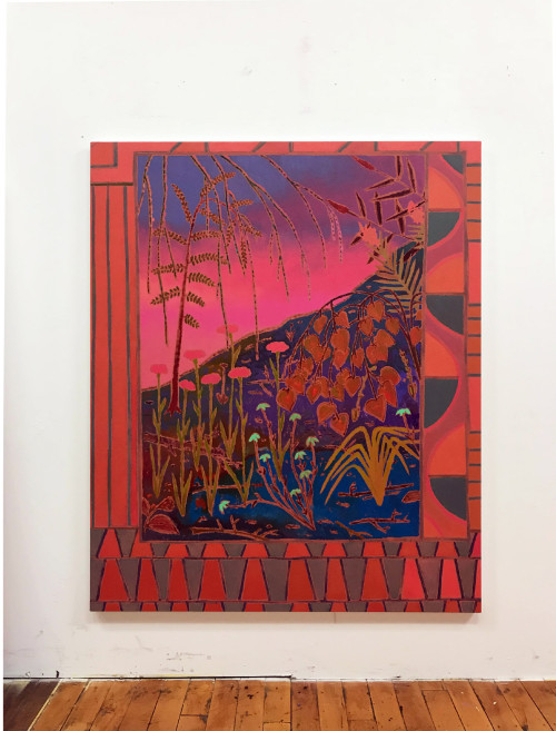 
     <i>if sunsets sought</i>, 
     2017<br />
     oil on canvas, 
      165 x 137 cm<br />
     