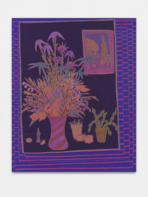 
     <i>bright crowned summers asunder</i>, 
     2016<br />
     oil on canvas, 
      120 x 97 cm<br />
     