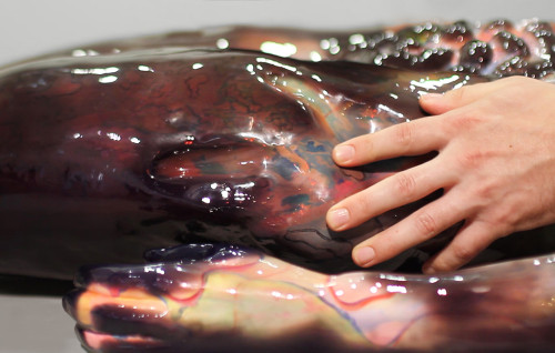 
     <i>Of Scream Of Stone</i>, 
     2016<br />
     Installation “Polyphonies”, Centre Pompidou, Paris, France, 2016, 
     <br />
     videostill
Performance with Ronel Doual, Brandon Rosenbluth. Music by Gediminas Žygus & UNMAP