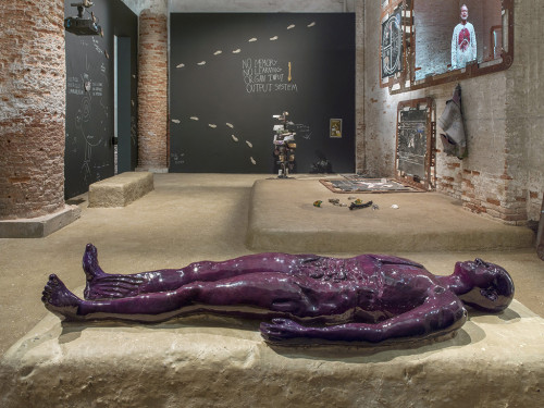 
     <i>Ore Oral Orientation</i>, 
     2011-2017<br />
     Mixed Media Installation, 
     <br />
     “Viva Arte Viva”, curated by Christine Macel, 57. Biennale di Venezia, Venice, Italy, 2017. Photo: Roman März