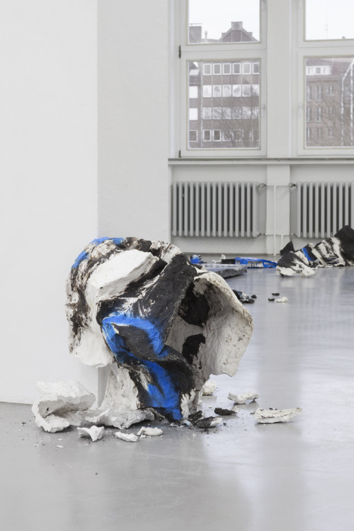 
     <i>EVER BUILD</i>, 
     2013<br />
     Porcelain and black Grog, 
     <br />
     Installation view GAK Bremen, Bremen, Germany, 2014