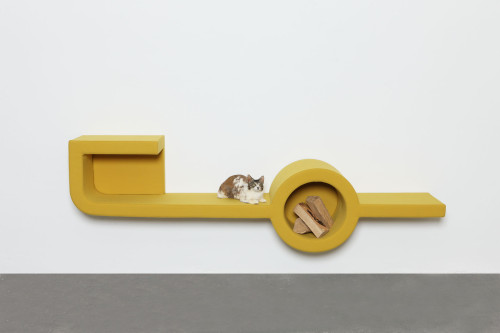 
     <i>fireplace 9 & misfit (cat/ rabbit)</i>, 
     2016<br />
      
     <br />
     Installation view, Philara / Düsseldorf, Germany, 2017