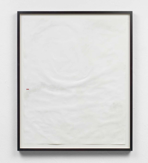 <i>o. T. (Wünsche)</i>, 2015<br />eyelashes, Sticky tape and acrylic on canvas, 92 x 74 cm<br />