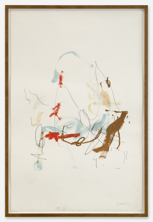 JENNY BROSINSKI<br /><i>Untitled</i>, 2022<br />Mixed media on paper, 121,5 x 80 cm<br />