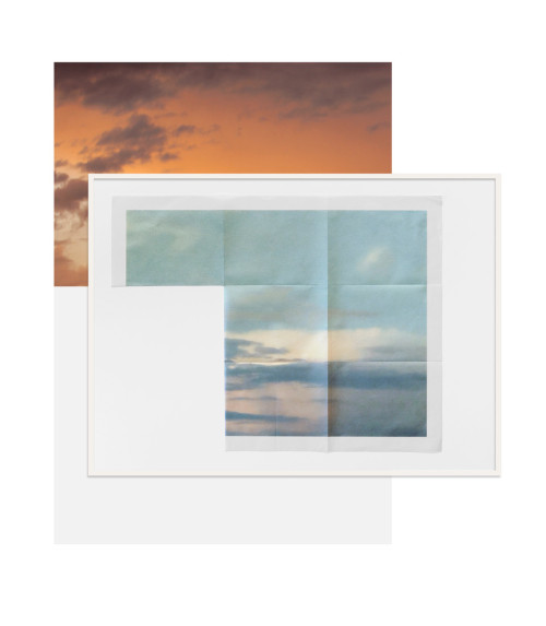 MIRIAM BÖHM<br /><i>Only 2</i>, 2019/2020<br />Ditone print and wallpaper print, 107 x 97 cm<br />