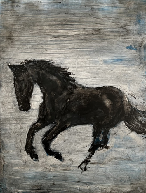 AXEL GEIS<br /><i>Burmese</i>, 2023<br />Oil on paper, 39 x 29 cm (paper)<br />